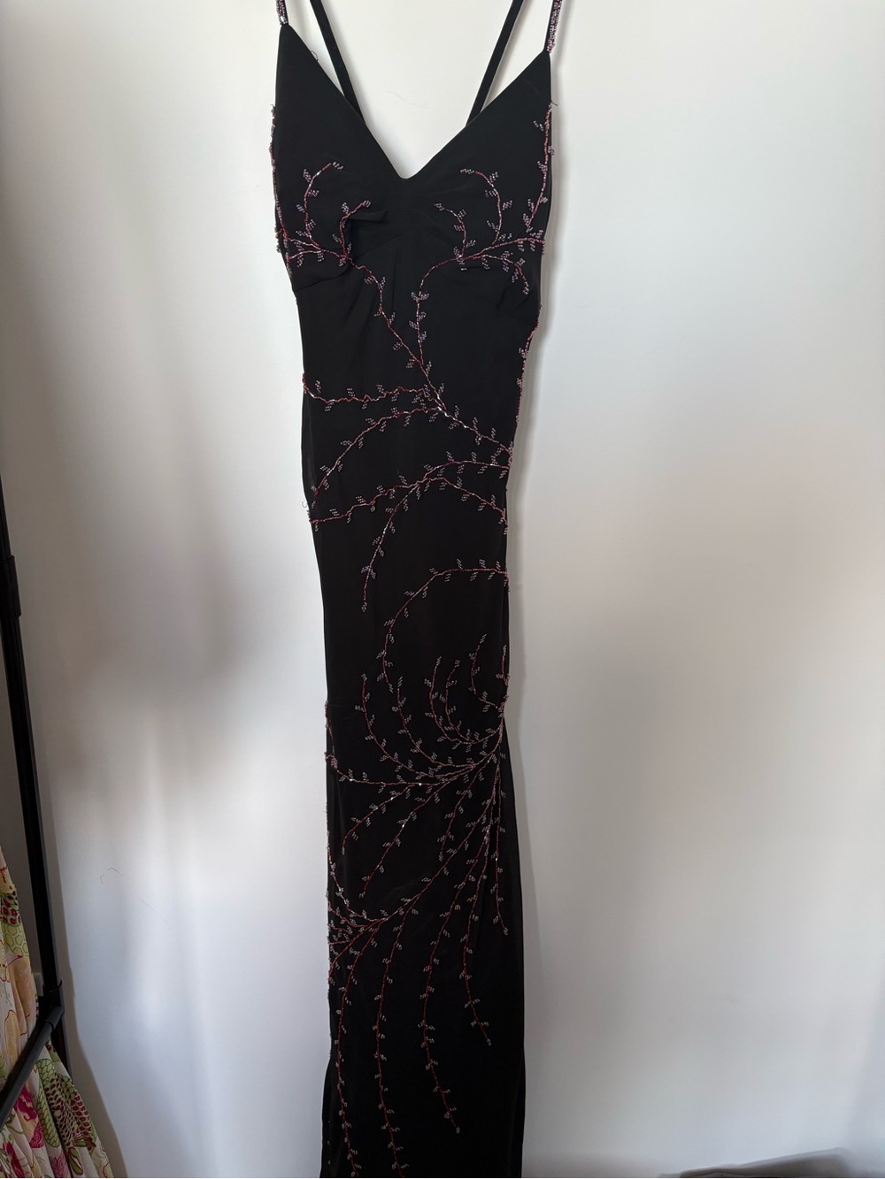 Chicas Black beaded Evening Dress